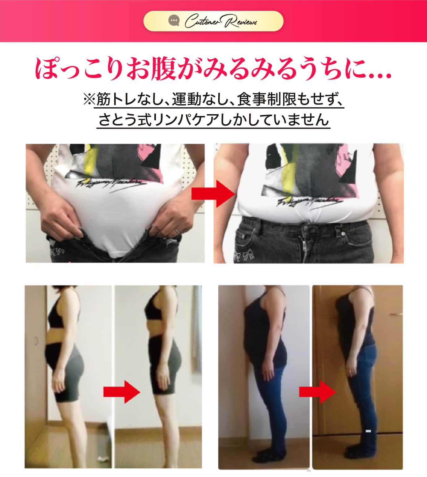 ぽっこりお腹がみるみるうちに...