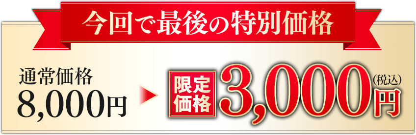 今回で最後の特別価格